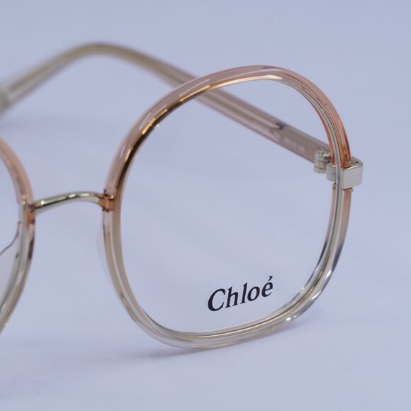 Chloe CH0032O 004 Eyeglasses Orange 55mm Round Frame - Picture 8 of 11
